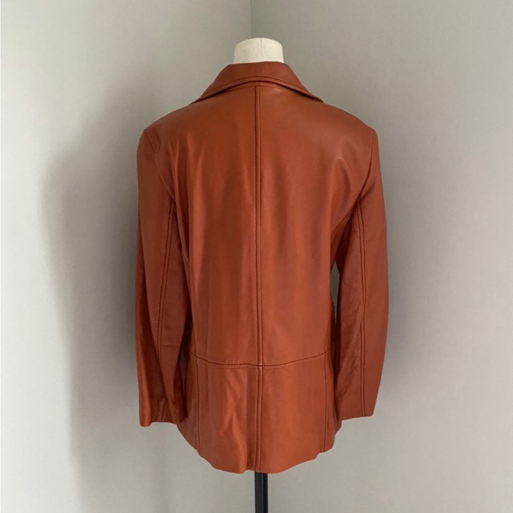 Lafayette 148 Brown Genuine Leather Jacket - Picture 4 of 7